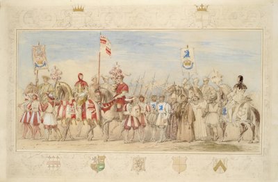 William Earl of Craven, Cavaliere del Grifone e Henry de la Poer Beresford, marchese di Waterford, Cavaliere del Drago, 1839 da James Henry Nixon