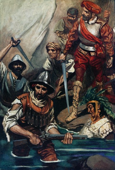 Cortes e i suoi uomini alla breccia da James Henry Robinson