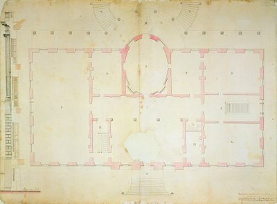 Piano della Casa dei Presidenti, Washington, 1792 da James Hoban