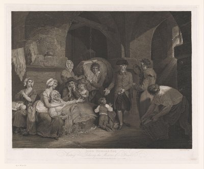 John Howard visita una famiglia in prigione da James Hogg