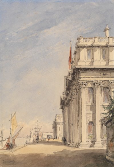 La facciata del Royal Naval College, Greenwich da James Holland