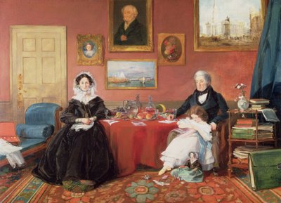 La Famiglia Langford nel loro Salotto, 1841 da James Holland