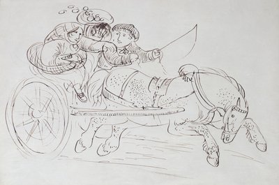 Coppia su un carro trainato da un cavallo da James Howe