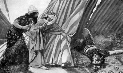 Jael mostra a Barak il morto Sisera - Bibbia da James Jacques Joseph (after) Tissot
