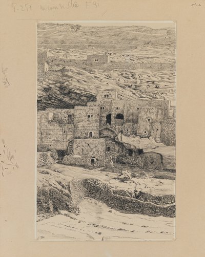Un angolo del villaggio di Siloam, illustrazione da La vita di Nostro Signore Gesù Cristo da James Jacques Joseph Tissot