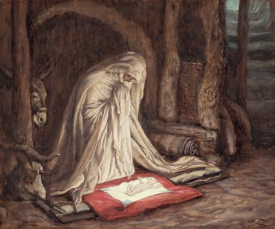 Nascita di Nostro Signore Gesù Cristo, illustrazione per La Vita di Cristo, c.1886-94 da James Jacques Joseph Tissot