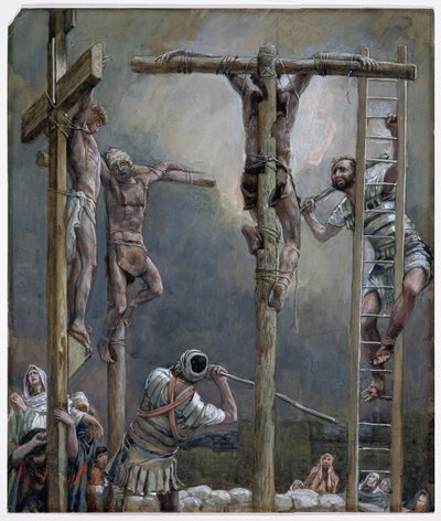 Rottura delle gambe dei ladroni, illustrazione per 