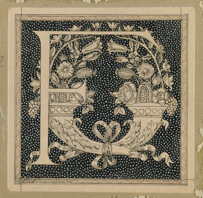 Lettera Maiuscola F, illustrazione da La Vita di Nostro Signore Gesù Cristo da James Jacques Joseph Tissot