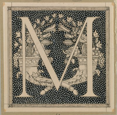 Lettera Maiuscola M, illustrazione da La Vita di Nostro Signore Gesù Cristo da James Jacques Joseph Tissot