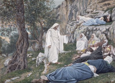 Cristo comanda ai suoi discepoli di riposare (illustrazione per La vita di Cristo) da James Jacques Joseph Tissot
