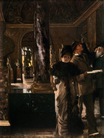 Visitatori stranieri al Louvre, c.1880 da James Jacques Joseph Tissot