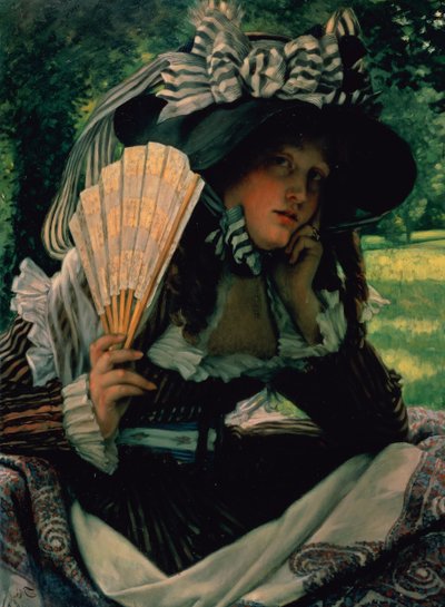 Ragazza con ventaglio, c.1870-71 da James Jacques Joseph Tissot