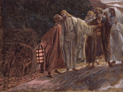 Salve Maestro, e Lo Baciò, illustrazione per La Vita di Cristo, c.1886-94 da James Jacques Joseph Tissot