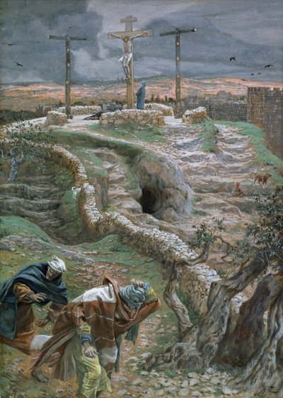 Gesù solo sulla croce, illustrazione per La vita di Cristo da James Jacques Joseph Tissot