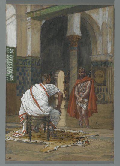 Gesù davanti a Pilato - Secondo colloquio, illustrazione da La vita di Nostro Signore Gesù Cristo, 1886-94 da James Jacques Joseph Tissot