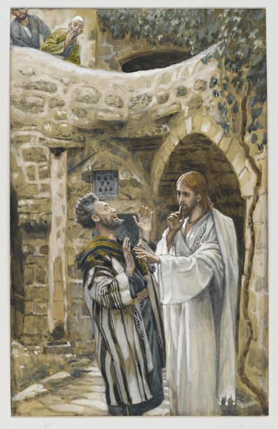 Gesù guarisce un uomo muto posseduto, illustrazione da La vita di Nostro Signore Gesù Cristo da James Jacques Joseph Tissot