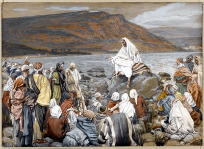 Gesù insegna al popolo vicino al mare, illustrazione per La vita di Cristo da James Jacques Joseph Tissot