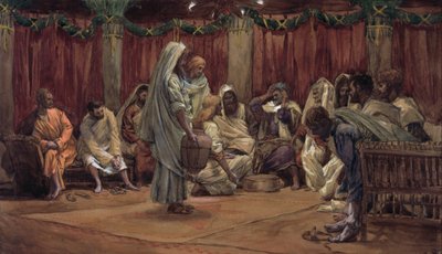 Gesù che Lava i Piedi ai Discepoli, illustrazione per La Vita di Cristo, c.1886-94 da James Jacques Joseph Tissot