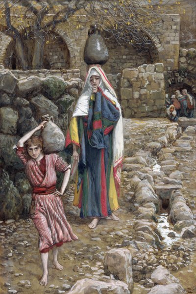 Gesù e Sua Madre alla Fontana, illustrazione per La Vita di Cristo, c.1886-94 da James Jacques Joseph Tissot