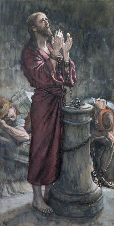 Gesù in prigione, illustrazione per La vita di Cristo da James Jacques Joseph Tissot