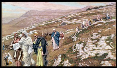 Gesù in cammino verso la Galilea, illustrazione per La vita di Cristo, c.1886-96 da James Jacques Joseph Tissot