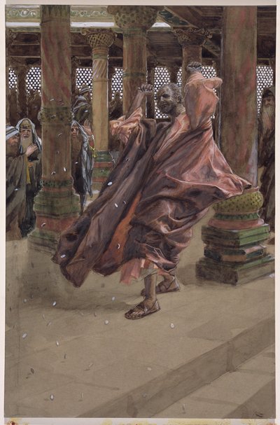Giuda si Pente e Restituisce il Denaro, illustrazione per La Vita di Cristo, c.1886-94 da James Jacques Joseph Tissot