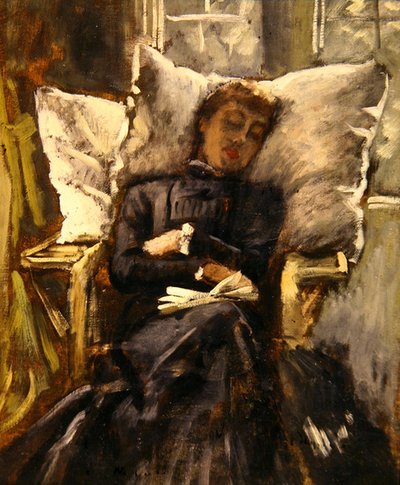 Mrs Newton su una sedia da serra da James Jacques Joseph Tissot