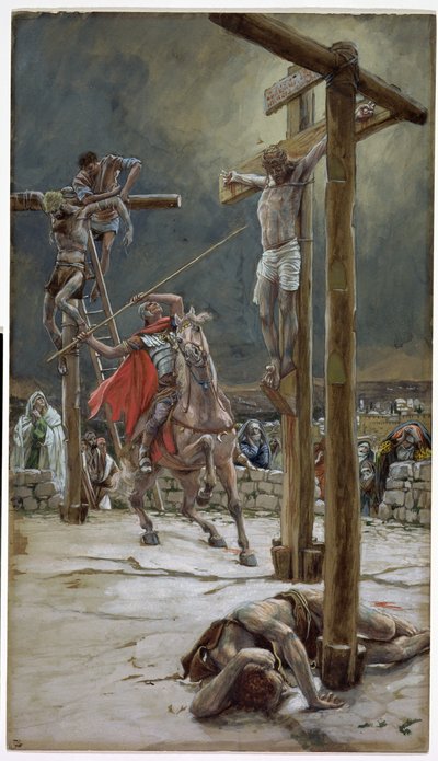 Uno dei Soldati con una Lancia Gli Trafisse il Fianco, illustrazione per La Vita di Cristo, c.1886-94 da James Jacques Joseph Tissot
