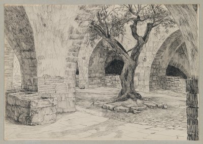 Edificio annesso del Convento Armeno, Gerusalemme, illustrazione da La vita di Nostro Signore Gesù Cristo da James Jacques Joseph Tissot