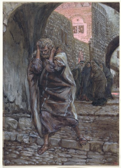 Pietro Uscì e Pianse Amaramente, illustrazione per La Vita di Cristo, c.1886-94 da James Jacques Joseph Tissot