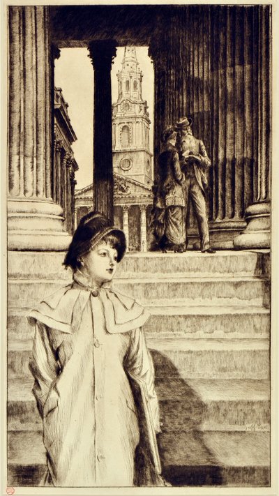 Portico della National Gallery, Londra da James Jacques Joseph Tissot