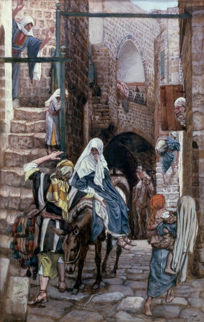 San Giuseppe Cerca Alloggio a Betlemme, illustrazione per La Vita di Cristo, c.1886-94 da James Jacques Joseph Tissot