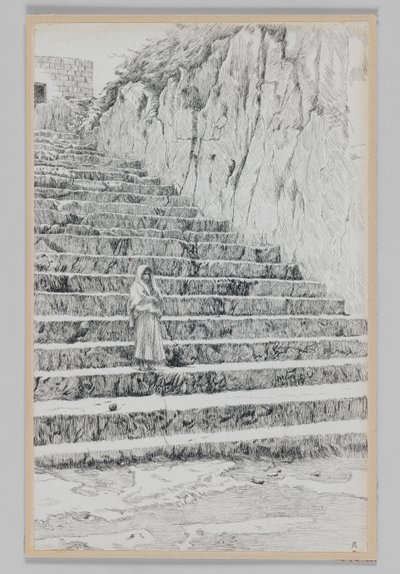 Scale che conducono alle Tombe dei Profeti, illustrazione da La vita di Nostro Signore Gesù Cristo da James Jacques Joseph Tissot