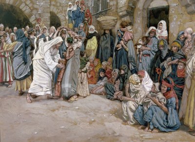 Lasciate che i bambini vengano a me, illustrazione per La vita di Cristo, c.1886-96 da James Jacques Joseph Tissot