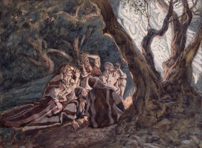 Gli angeli e i pastori, illustrazione per La vita di Cristo, c.1886-94 da James Jacques Joseph Tissot