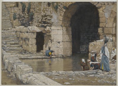 Il cieco si lava nella piscina di Siloe, illustrazione da La vita di Nostro Signore Gesù Cristo, 1886-96 da James Jacques Joseph Tissot
