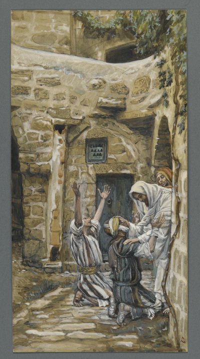 Il cieco di Cafarnao, illustrazione da La vita di Nostro Signore Gesù Cristo da James Jacques Joseph Tissot