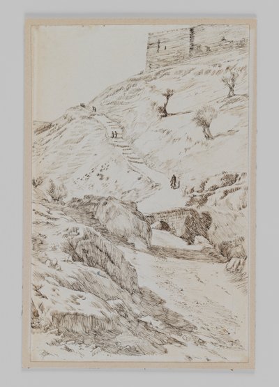 Il Ponte di Cedron proveniente dal Getsemani, illustrazione da La vita di Nostro Signore Gesù Cristo da James Jacques Joseph Tissot