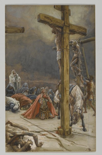 La confessione di San Longino, illustrazione da La vita di Nostro Signore Gesù Cristo, 1886-94 da James Jacques Joseph Tissot