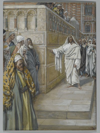 La pietra angolare, illustrazione da La vita di Nostro Signore Gesù Cristo, 1886-94 da James Jacques Joseph Tissot