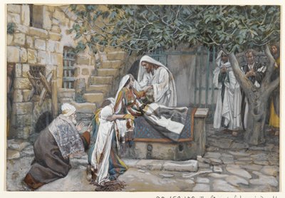La figlia di Giairo, illustrazione da La vita di Nostro Signore Gesù Cristo da James Jacques Joseph Tissot