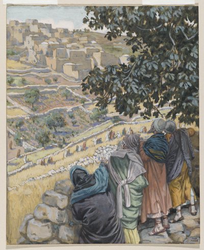 I discepoli mangiano grano, illustrazione da La vita di Nostro Signore Gesù Cristo da James Jacques Joseph Tissot