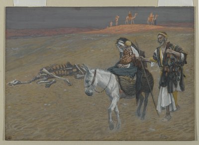 La fuga in Egitto, illustrazione da La vita di Nostro Signore Gesù Cristo da James Jacques Joseph Tissot