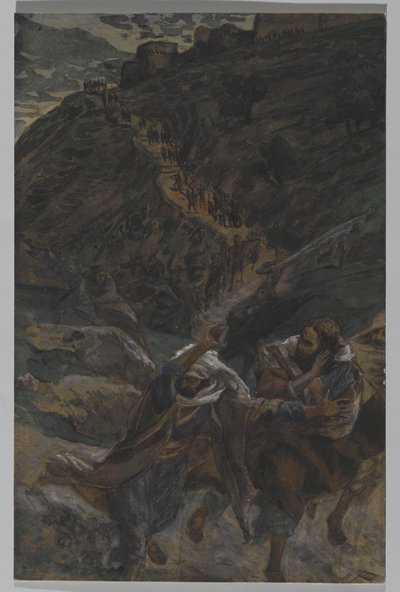 La fuga degli apostoli, illustrazione da La vita di Nostro Signore Gesù Cristo, 1886-94 da James Jacques Joseph Tissot
