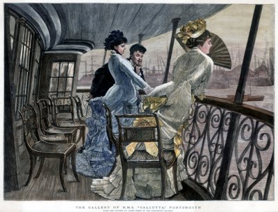 La Galleria di H.M.S. Calcutta, Portsmouth da James Jacques Joseph Tissot