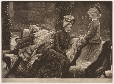 La panchina da giardino da James Jacques Joseph Tissot