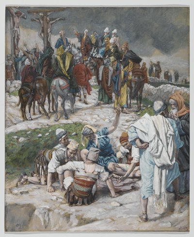 Le vesti divise per sorteggio, illustrazione da La vita di Nostro Signore Gesù Cristo, 1886-94 da James Jacques Joseph Tissot