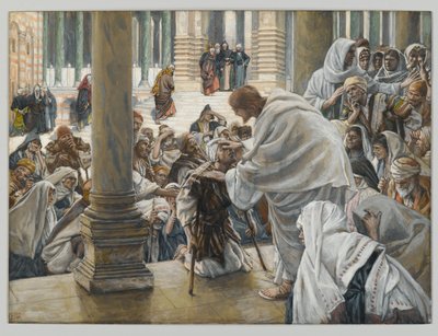 La Guarigione dello Zoppo nel Tempio, illustrazione per La Vita di Cristo, c.1886-94 da James Jacques Joseph Tissot