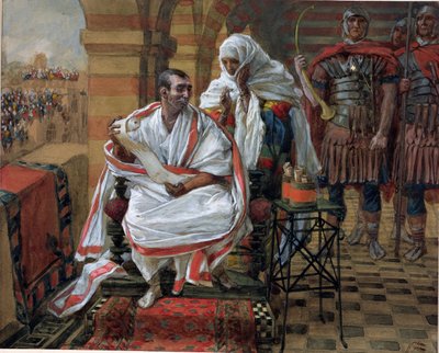 Il Messaggio della Moglie di Pilato, illustrazione per La Vita di Cristo, c.1886-94 da James Jacques Joseph Tissot