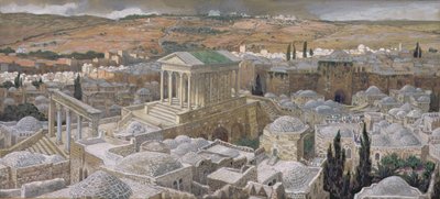 Il Tempio Pagano Costruito da Adriano sul Sito del Calvario, illustrazione per La Vita di Cristo, c.1886-94 da James Jacques Joseph Tissot